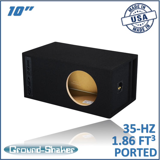 Black 10" Large Single Ported Sub Box